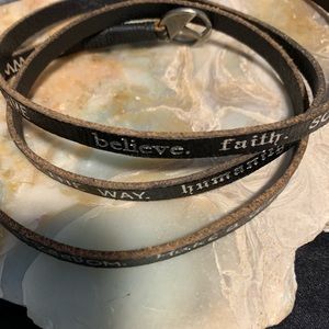 2/$50❤️ Black Inspirational Infinity Wrap Bracelet